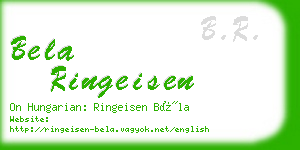 bela ringeisen business card